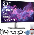 Dell P2725H 27″ Full HD (1920×1080) IPS LED 100Hz Monitor | Comfortview Plus, Height-Adjustable, Anti-Glare Display + USB-C Cable + Cleaning Kit