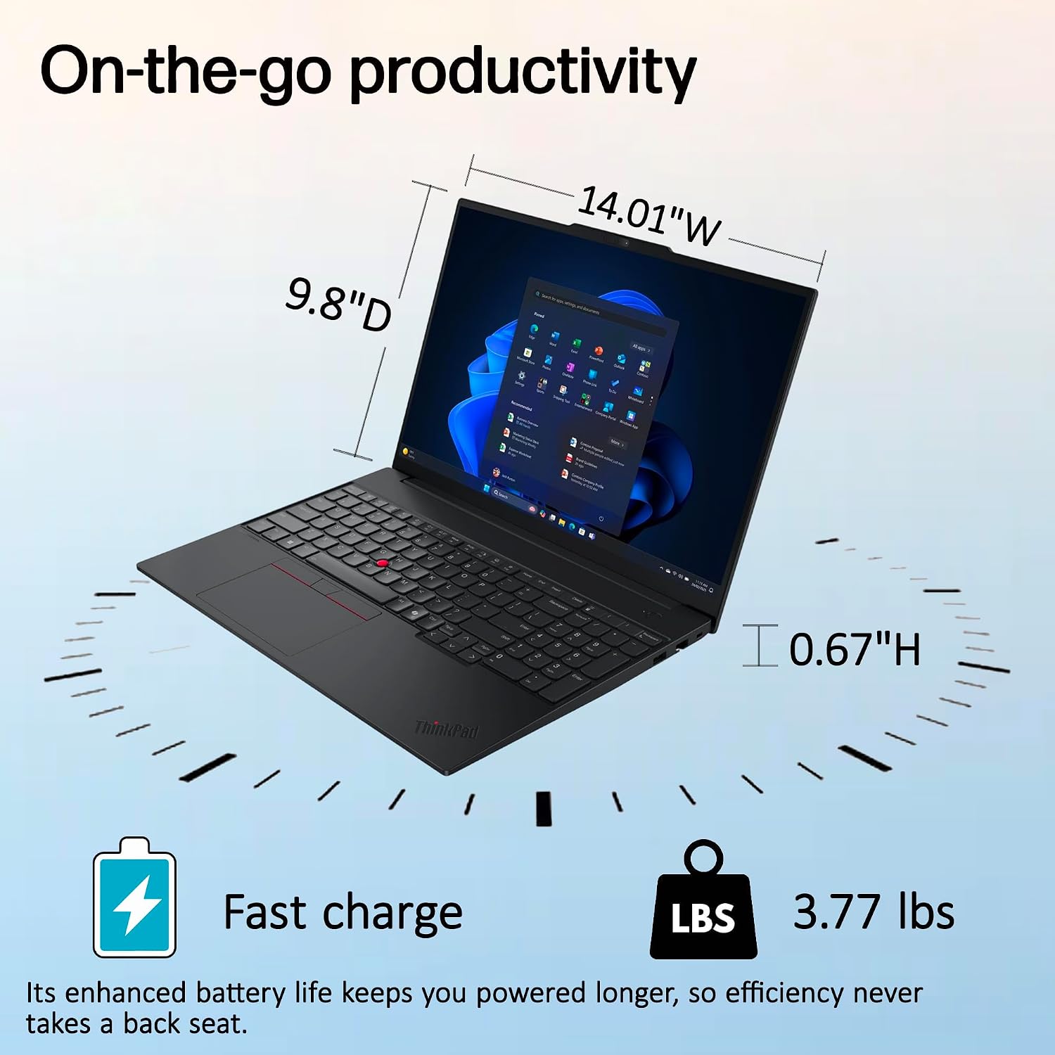 Lenovo ThinkPad E16 Gen 3 Business AI PC Laptop (16' FHD+ Touchscreen, AMD Ryzen 7 250 (> Intel i7-1355U), 32GB DDR5 RAM, 1TB SSD), 1080P IR Webcam, Fingerprint, Thunderbolt 4, Ethernet, Win 11 Pro