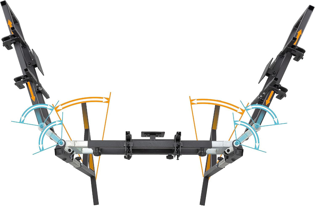 Triple Monitor Floor Stand GEN2 for Racing and Flight Simulators Model LD | for Monitors up to 100x100mm VESA Mount or 24, 27, 32, 34-39 (Triple Stand for Monitors, LD)