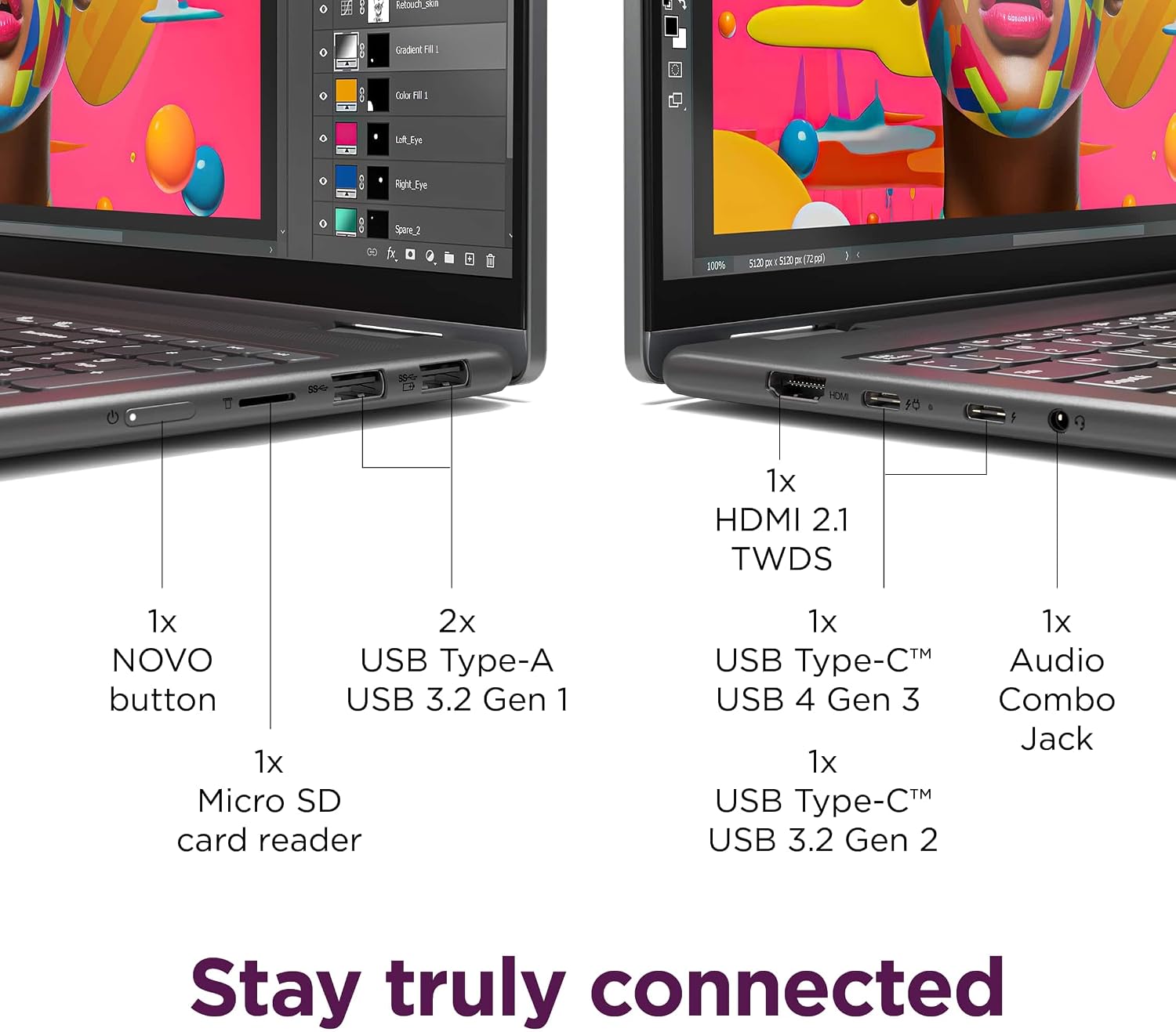 Lenovo Yoga 7i 2-in-1 Laptop, 16' 2K Touchscreen Display, Core Ultra 7 155U (Up to 4.80 GHz), 16GB DDR5, 2TB PCIe 4.0 SSD, Wi-Fi 6E, Backlit KB, FP Reader, TB 4, Webcam, Keypad, PDG HDMI, Win 11 Pro