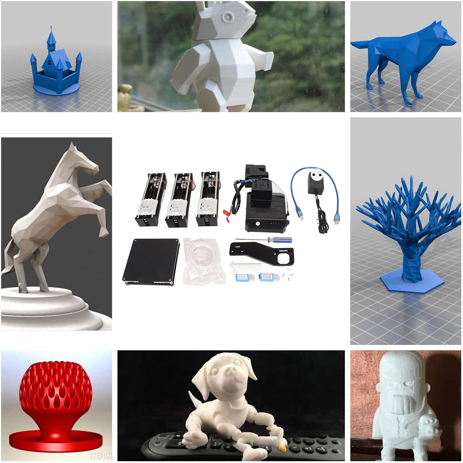 ZJchao Mini 3D Printer for Beginners Precision Printing with Build Volume Compact Design for Kids and Enthusiasts US Plug