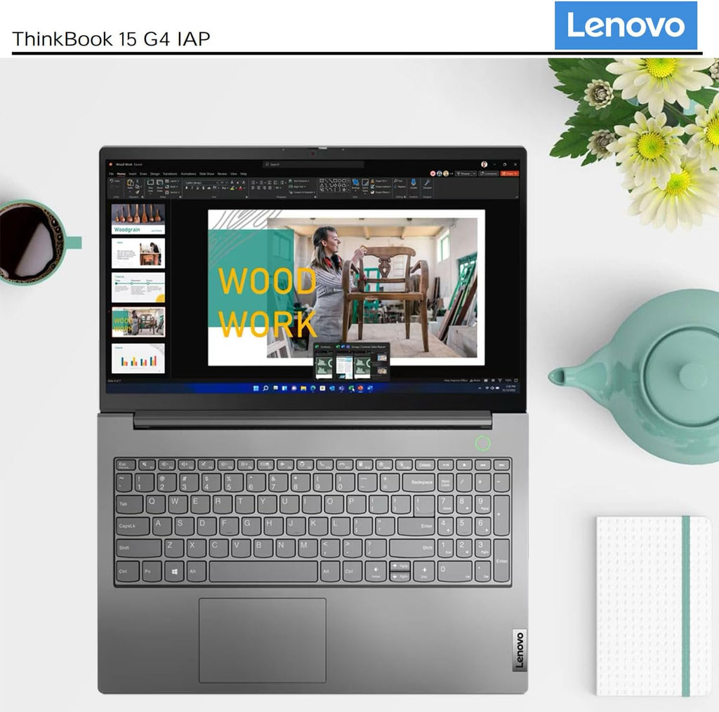 Lenovo ThinkBook 15 Gen 4 Business Laptop, 15.6' FHD Display, Intel i7-1255U, 16GB RAM, 512GB SSD, HDMI, Thunderbolt 4, Webcam, Wi-Fi 6, Fingerprint Reader, SD Card Reader, Windows 11 Pro, Grey