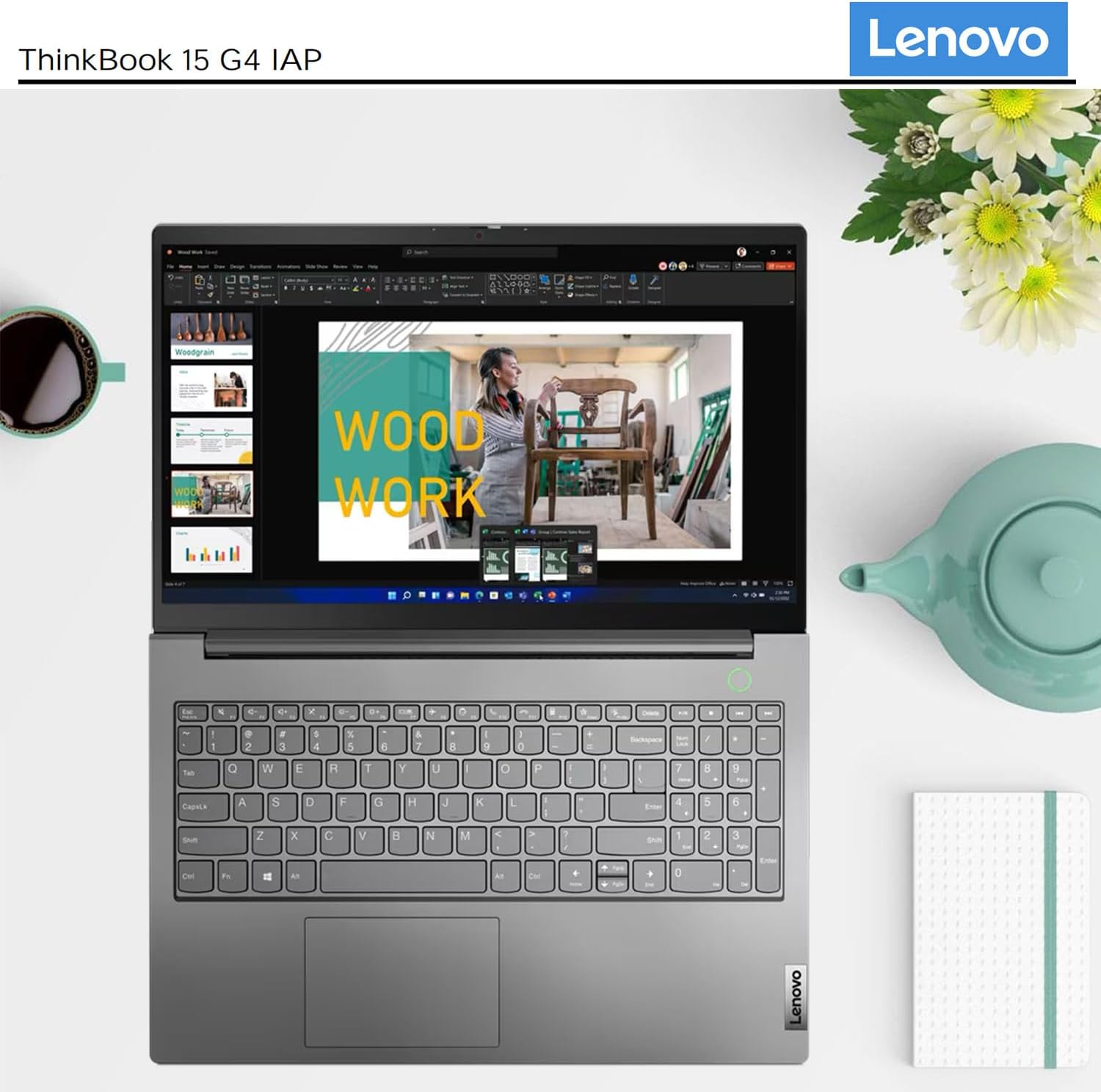 Lenovo ThinkBook 15 Gen 4 Business Laptop, 15.6' FHD Display, Intel i7-1255U, 16GB RAM, 512GB SSD, HDMI, Thunderbolt 4, Webcam, Wi-Fi 6, Fingerprint Reader, SD Card Reader, Windows 11 Pro, Grey
