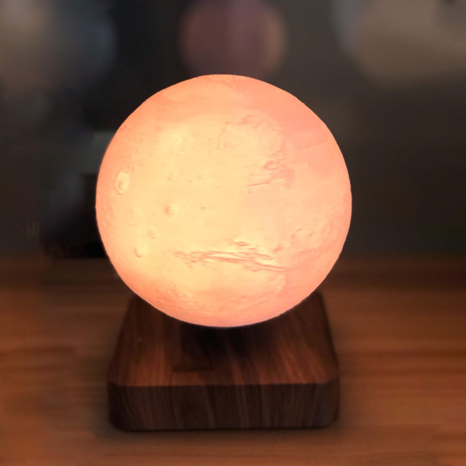 Night Light Moon Light Magnetic Floating Planet Lamp Interior 3D Print LED Bedside Nursing Creative Gift Table Lamp (18cm Mars)