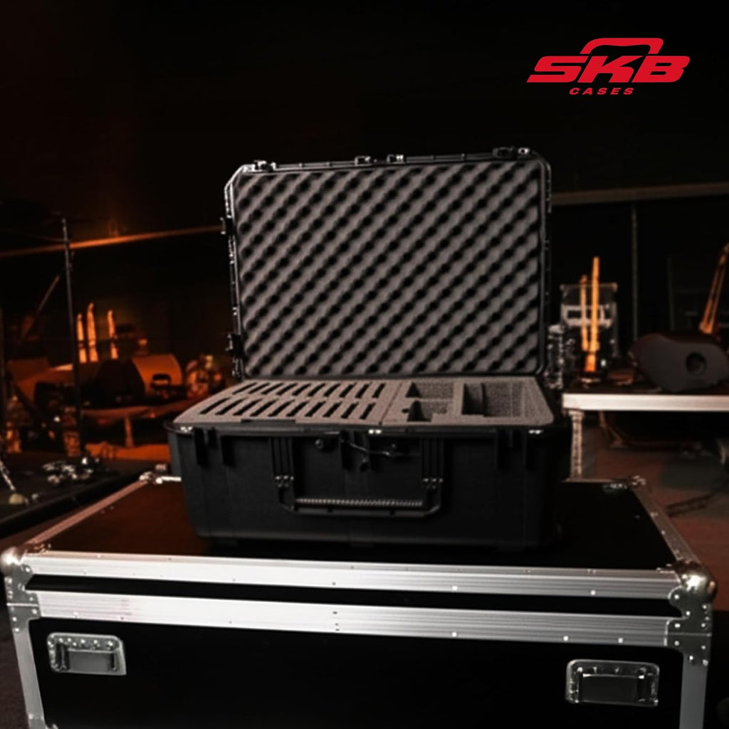 SKB iSeries Shure Microflex Waterproof Case - Military-Grade Protection for Microphones & Accessories, Custom Foam Interior - Secure Portable Storage