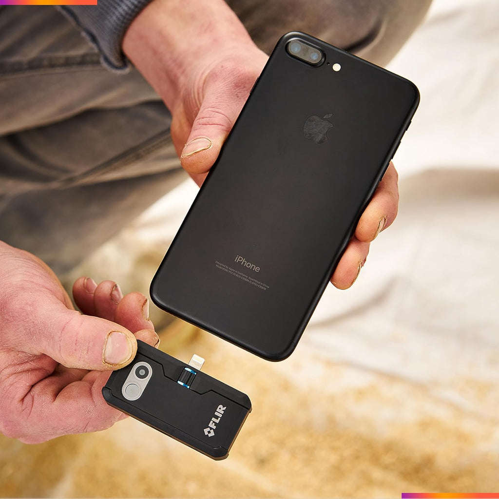 Flir One Pro - Thermal Imaging Camera for iOS Smartphones (iPhone 14 and Older w/Lightning Port), 480x360 Super Resolution (160x120 Native IR)