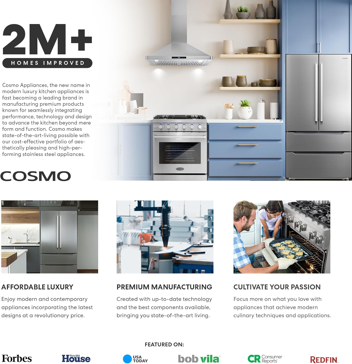COSMO COS-ERD304K-BK 30 in. Stellar Collection 4.9 cu. ft. Electric Range with 4 Burner Glass Cooktop and Convection Oven in Matte Black