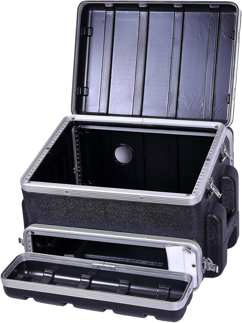 Crossrock Console rack case slant top 4U front and 6U rear(CRC6U4U6U), Console-6U/4U