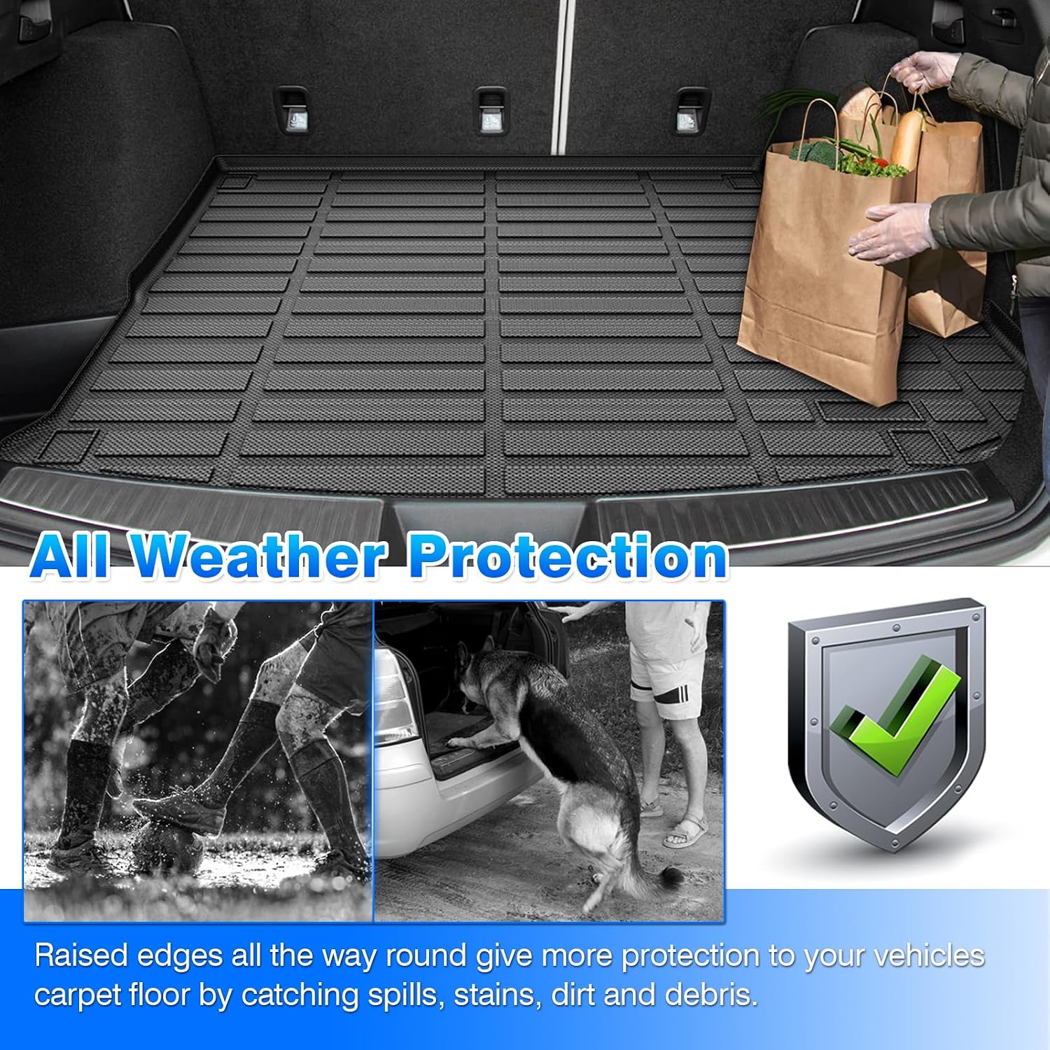 RDX Floor Mats - Fit for Acura RDX 2019-2025 2026, All Weather Floor Mat & Cargo Liner for RDX Accessories, Heavy Duty, Vehicle Specific Fit