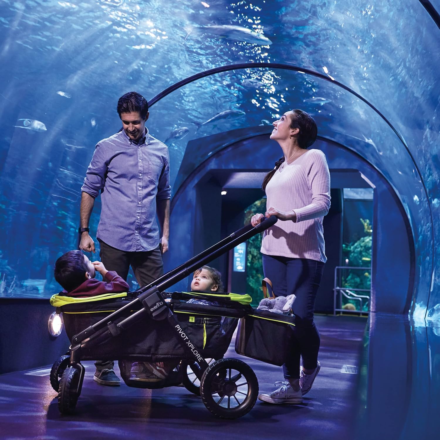 Evenflo Pivot Xplore All-Terrain Stroller Wagon (Wayfarer Black)