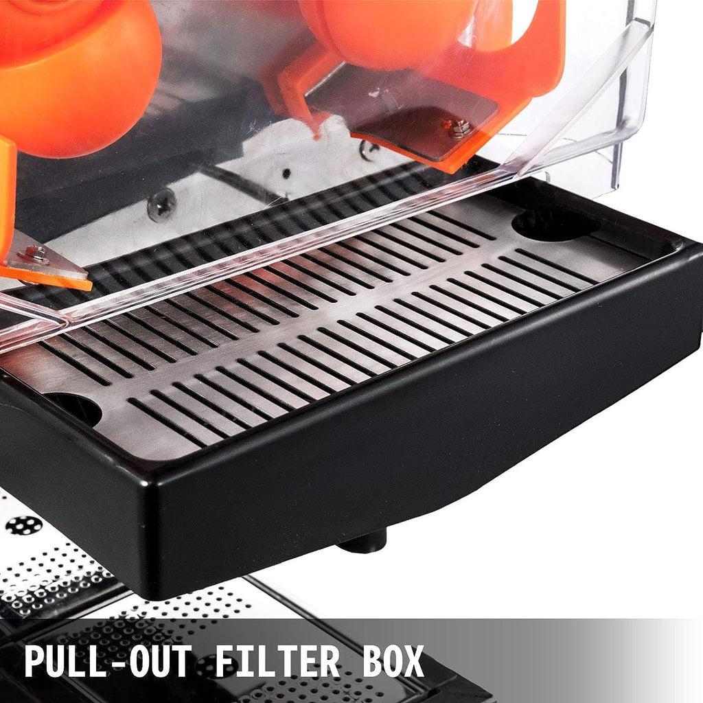 Commercial Juicer Machine, Oranges Juice Machine with Pull-Out Filter Box Commercial Orange Juicer 22-30 Oranges Per Minute, 110V Juice Extractor, 120W Orange Squeezer (E4)