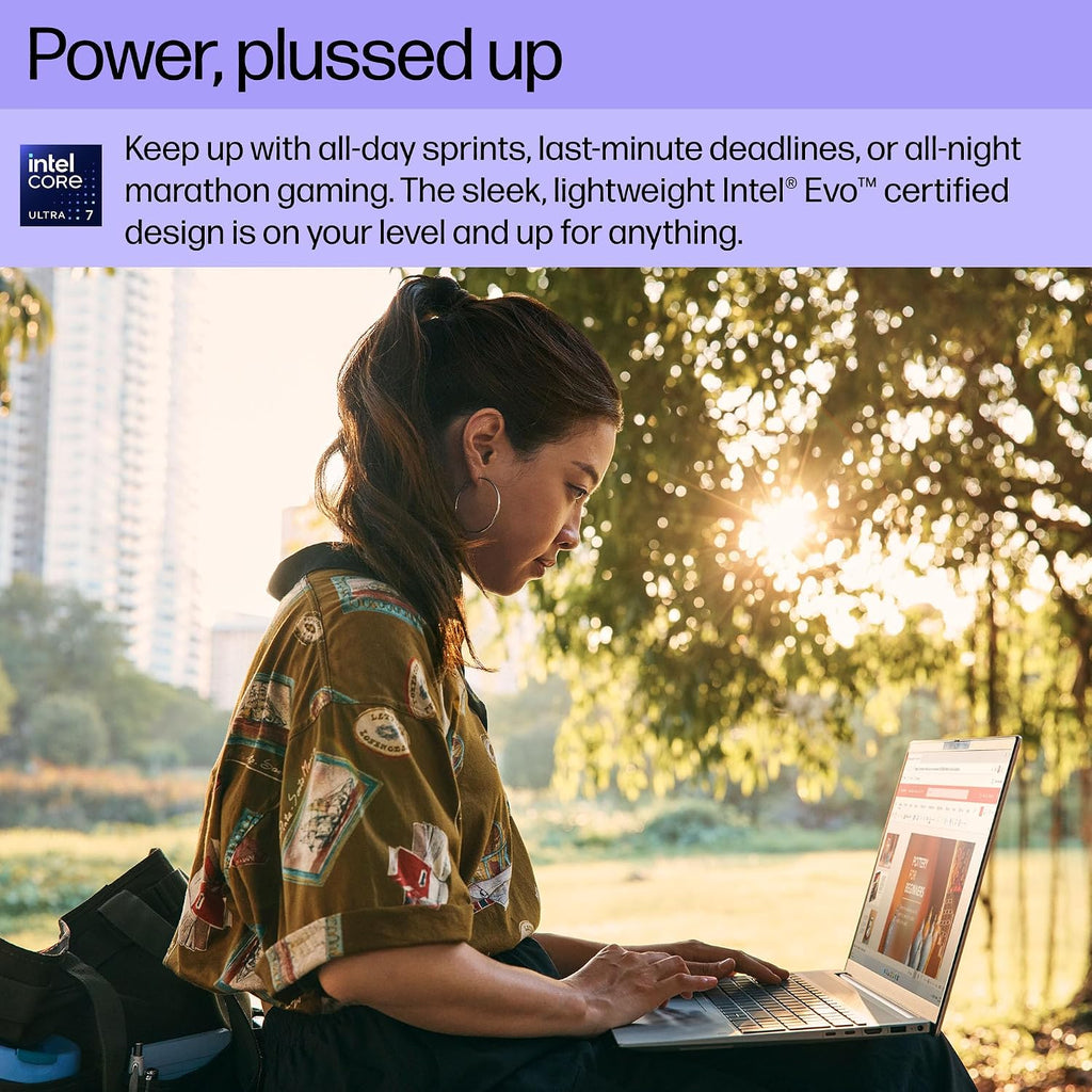 HP Pavilion Plus 16 inch Laptop, WQXGA Display, Intel Evo Edition Platform Powered by Intel Core Ultra 7 155H, 16 GB RAM, 512 GB SSD, Intel Arc Graphics, Windows 11 Home, 16-ab1010nr (2024)