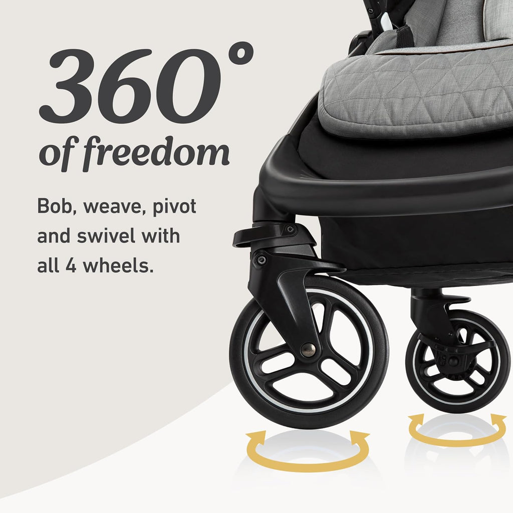 Graco® Premier Merge Travel System, 3-in-1 Car Seat Stroller Combo with EZ Spin Wheels for 360 Rotation,Includes SnugRide SnugFit 35 LX Infant Car Seat, Midtown