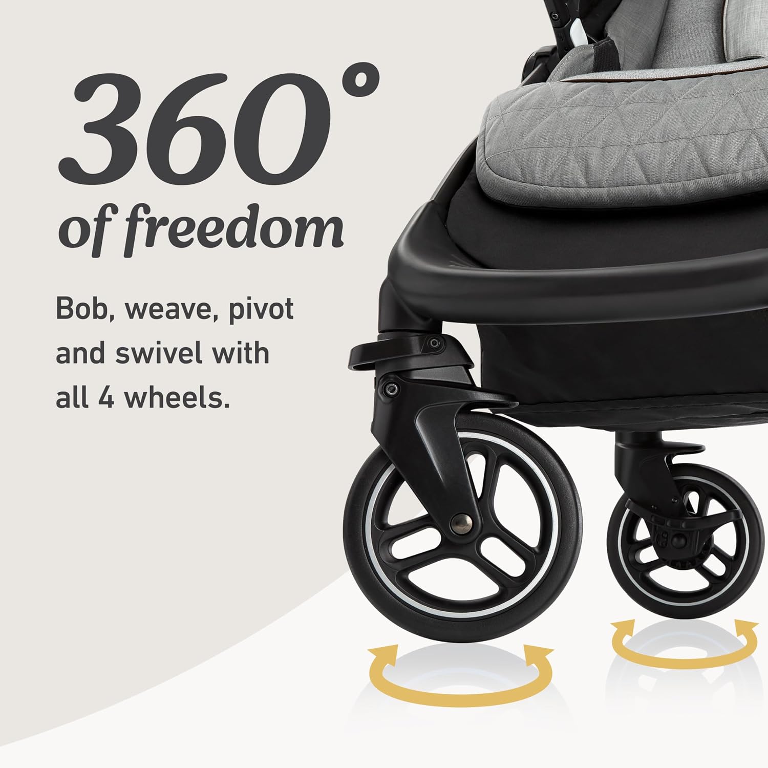Graco® Premier Merge Travel System, 3-in-1 Car Seat Stroller Combo with EZ Spin Wheels for 360 Rotation,Includes SnugRide SnugFit 35 LX Infant Car Seat, Midtown