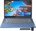 Lenovo IP Slim 3 14' FHD Chromebook, MediaTek Kompanio 520, 4GB RAM, 224GB Storage (64GB eMMC+160GB Docking Station Set), HD Webcam, Wi-Fi 6, Long-Battery Life, Chrome OS, Abyss Blue