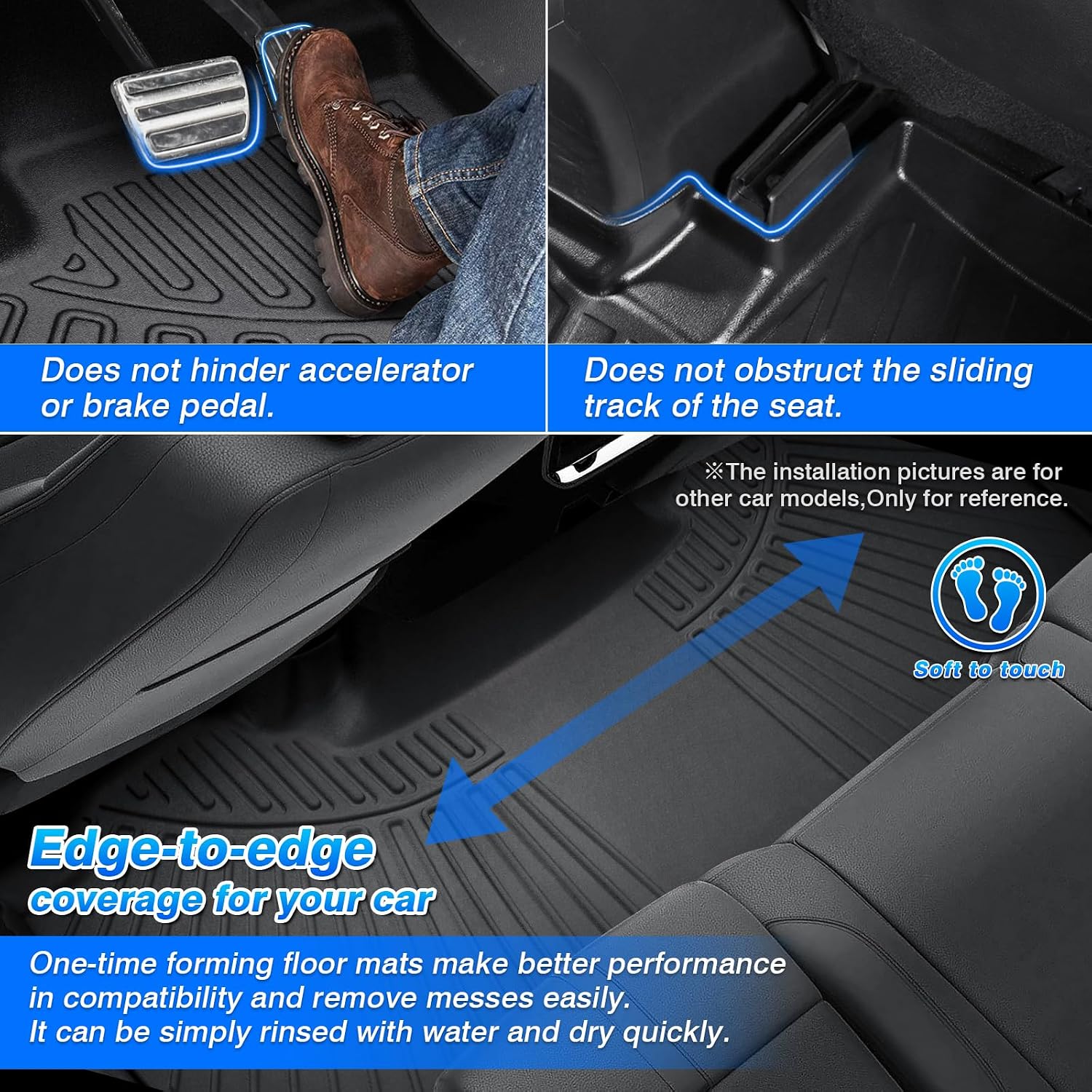 Escalade IQ Floor Mats - Car Mats for Cadillac Escalade IQ 2025 2026, All Weather Floor Mat for Escalade IQ Accessories, Heavy Duty Rubber Mats, Car Accessories
