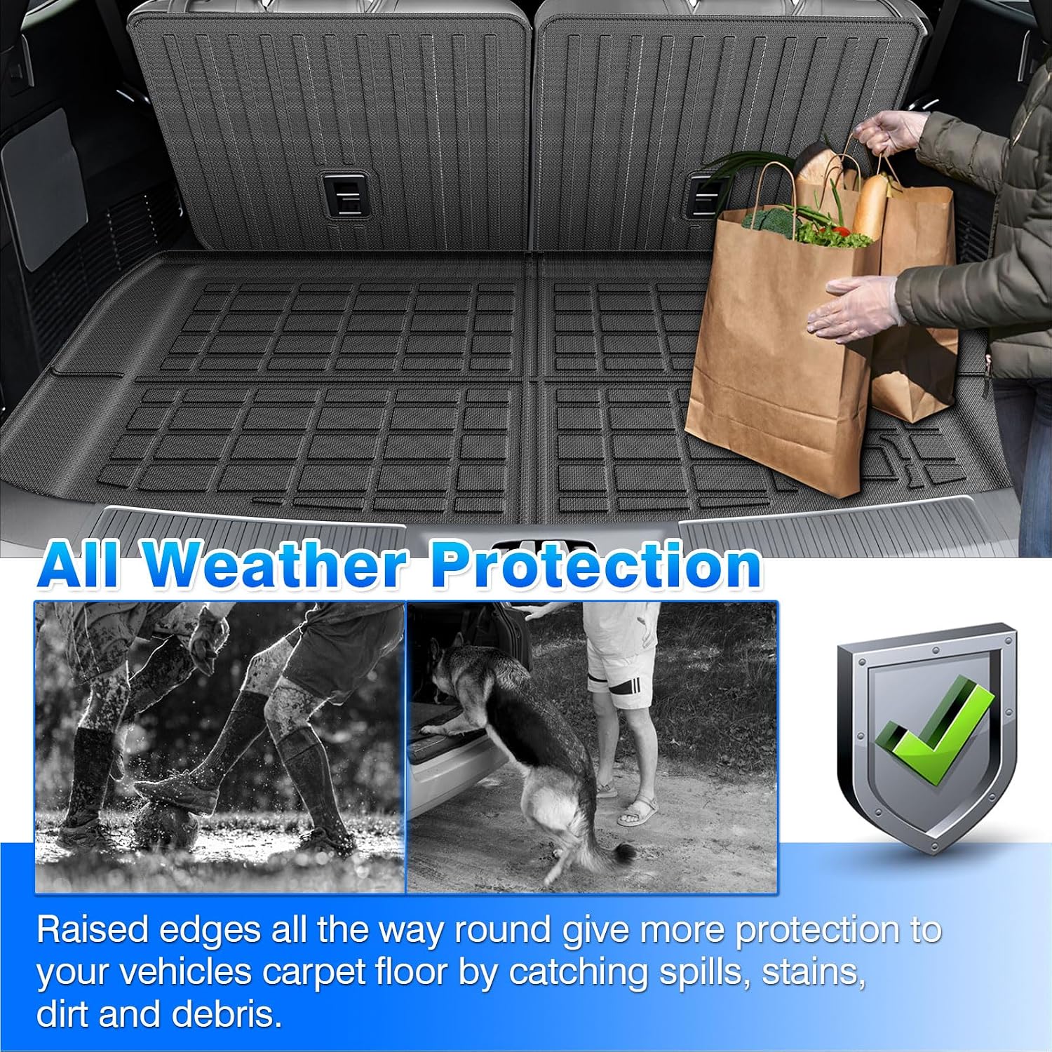 Aviator Floor Mats - Car Mats for Lincoln Aviator 2020-2025, All Weather Floor Mats and Cargo Liner for Aviator Accessories, Heavy Duty Rubber Mats, Car Accessories