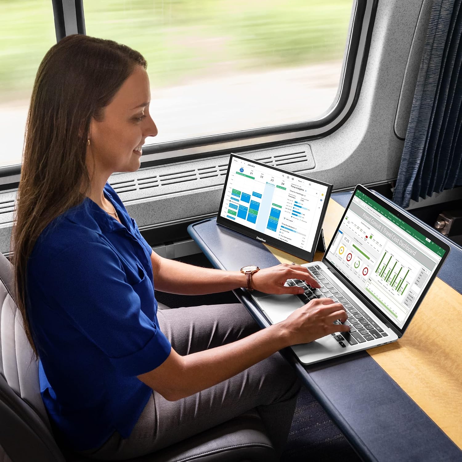 SideTrak Solo Pro 13' Touchscreen Portable Monitor for Laptop | 1080p LED Small Laptop Screen Extender | Kickstand | 10ms Response Time | 60Hz Refresh Rate | USb-C, Mini-HD | 1.6 lbs Travel Monitor