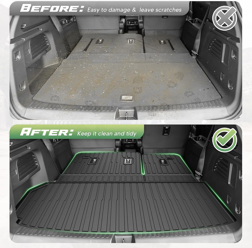 Cartist Floor Mats for Chevy Traverse/GMC Acadia 2024-2026 (Only for 7 Seats) & Buick Enclave 2025-2026, All Weather Cargo Liner for Traverse Accessories, Heavy Duty Car Mats, Car Accessories