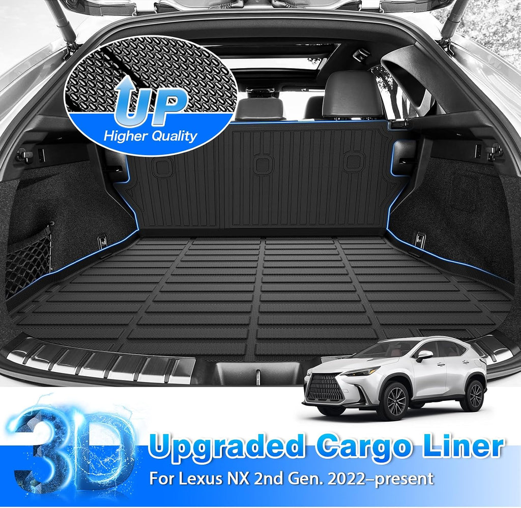 Cartist Floor Mats & Trunk Mats with Backrest Mats Fit for 2022-2025 2026 Lexus NX/NX250/NX350/NX350 F Sport/NX350h/NX450h+ Accessories All Weather Floor Mat(Not for Hybrid/Plug-in Hybrid)
