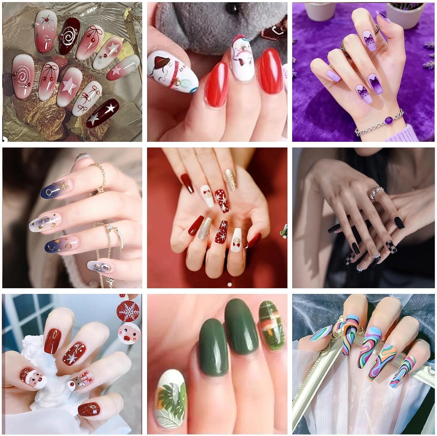 Automatic Smart 3D Art Nail Printer, Digital Mobile Nail Art Printer - Mini Portable Nail Painting Machine Control Through Frees Mobile App, for Beauty & Personal Care for Girls' Home Nails