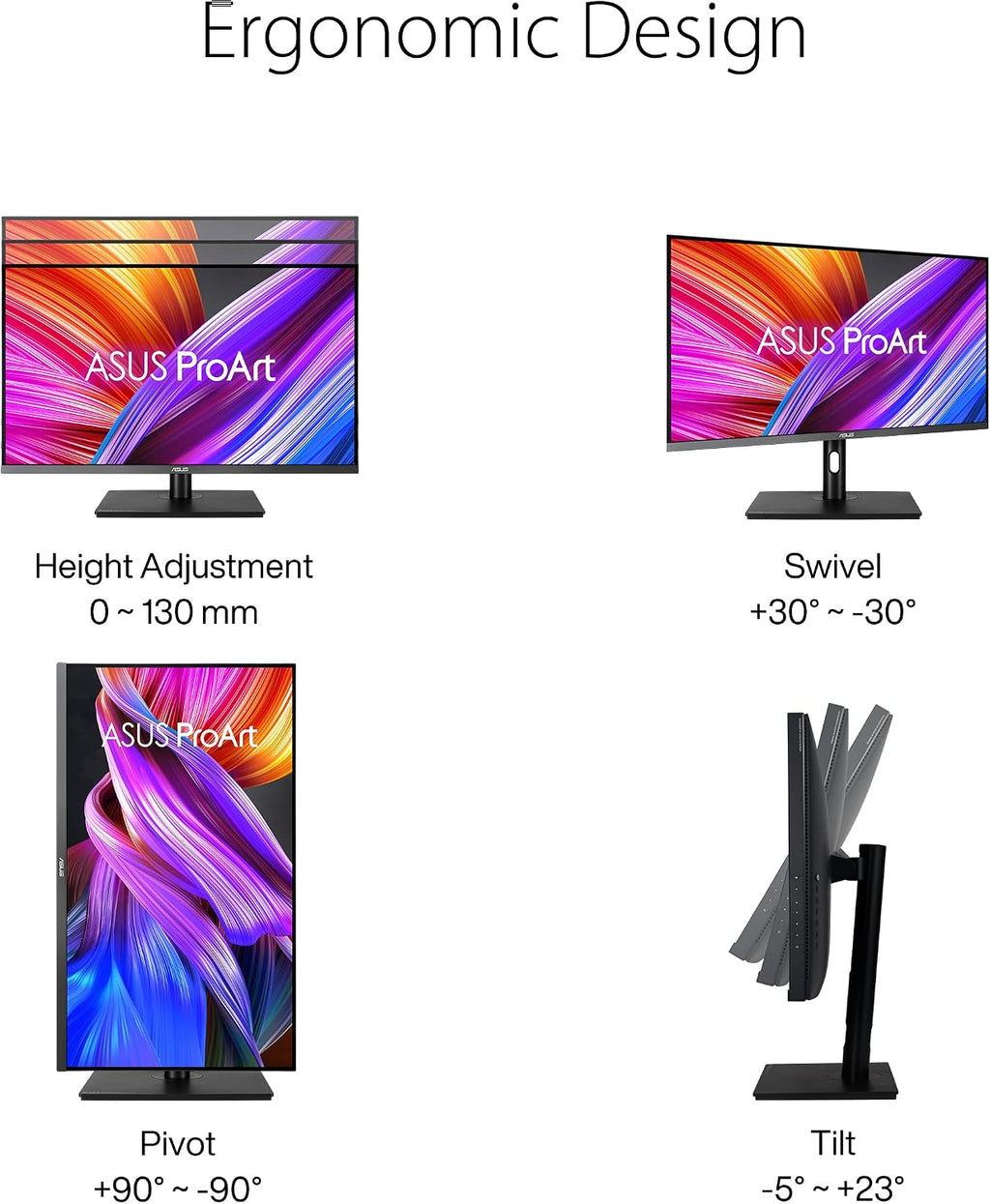 ASUS ProArt Display 32' 4K HDR Computer Monitor (PA32UCR-K) - IPS, 1000nits, ΔE < 1, 98% DCI-P3, 99.5% Adobe RGB, USB-C, HDMI, X-rite i1 Calibrator, Compatible with Laptop & Mac Monitor