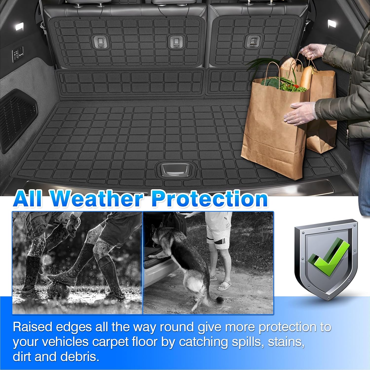 Escalade IQ Floor Mats - Car Mats for Cadillac Escalade IQ 2025 2026, All Weather Floor Mat for Escalade IQ Accessories, Heavy Duty Rubber Mats, Car Accessories