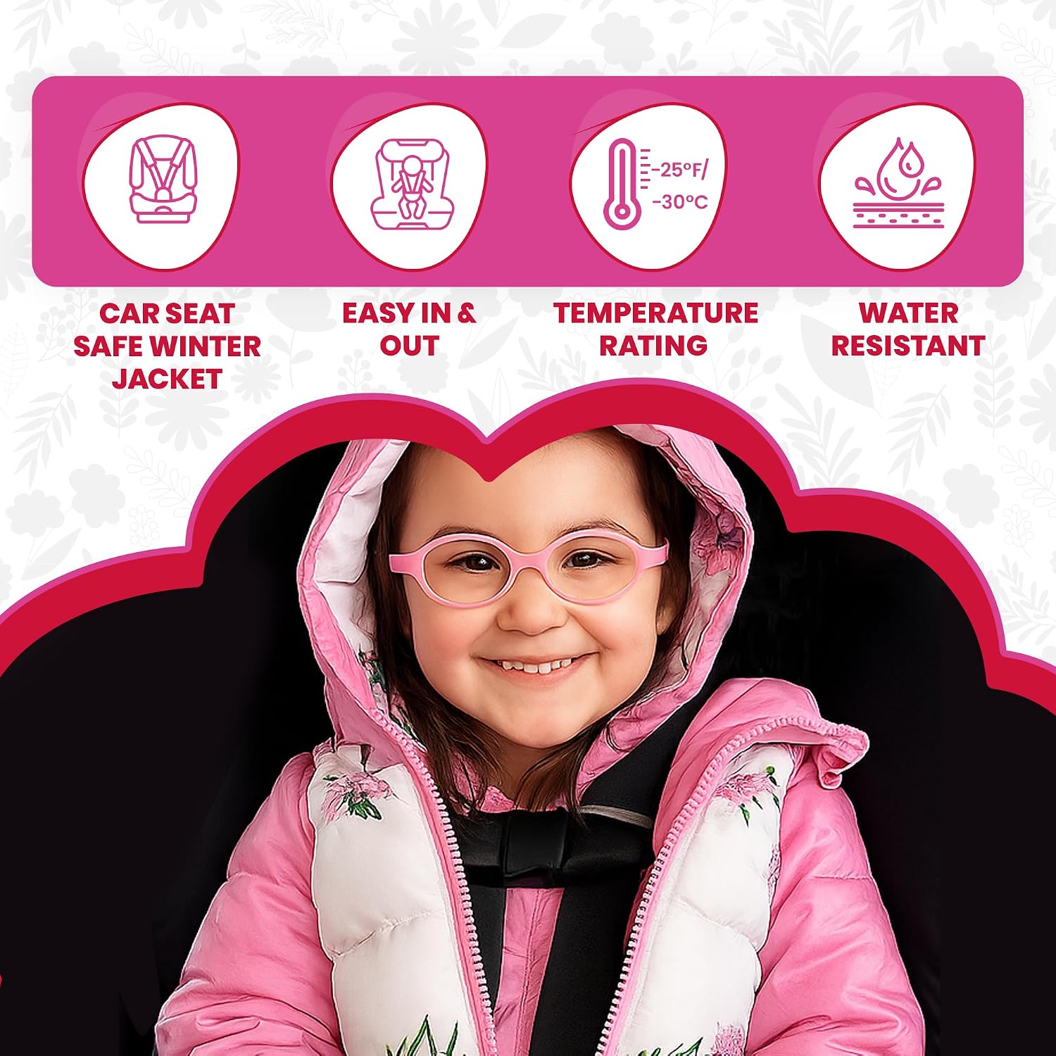 ONE KID The Road Coat Down | Car Seat Safe Winter Jacket | Crash Tested | Unisex | 12 Months-8 Years