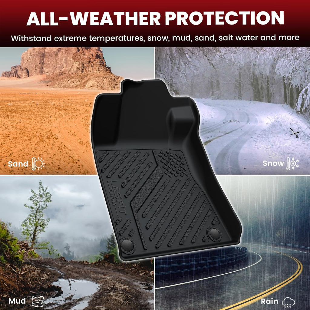 LASFIT Floor Mats & Cargo Mat for Nissan Altima 2026 2025 2024 2023 2022 2021 2020 2019, Custom Fit All Weather TPE Floor Liners Full Set Car Mats & Trunk Mat Accessories,Black