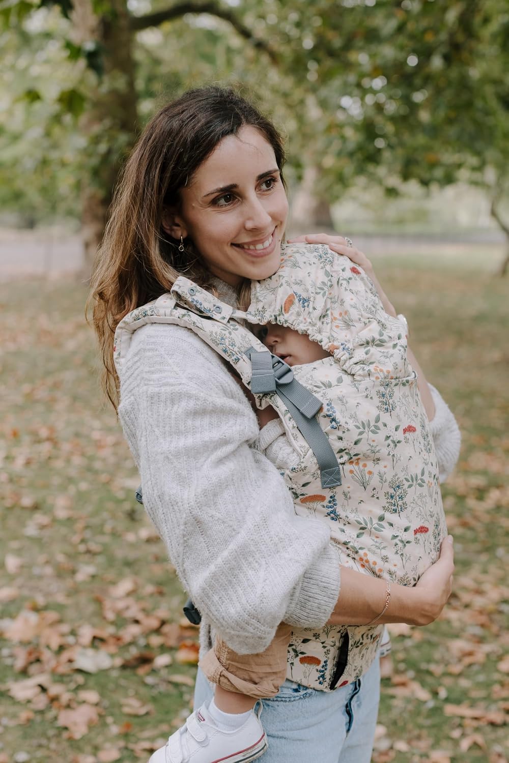 Boba X Baby Carrier - Newborn to Toddler Adjustable, 2-in-1 Convertible Front and Backpack Carrier 7 to 45 lbs, Ergonomic Baby Carrier with Crossable Straps (Winter Garden)