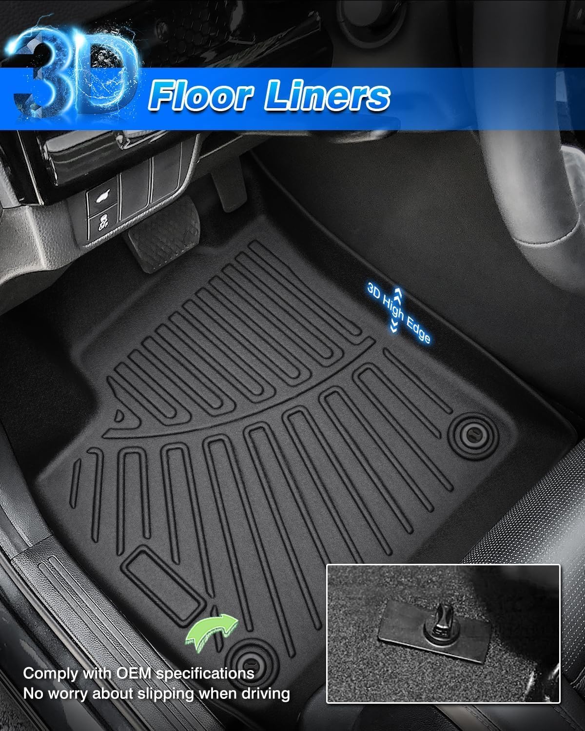 Cartist Floor Mats and Cargo Liner Fit for Hyundai Tucson 2022 2023 2024 2025 2026 (Not for PHEV & Hybrid) All Weather Floor Mat Tucson Accessories Heavy Duty Carpet Protection