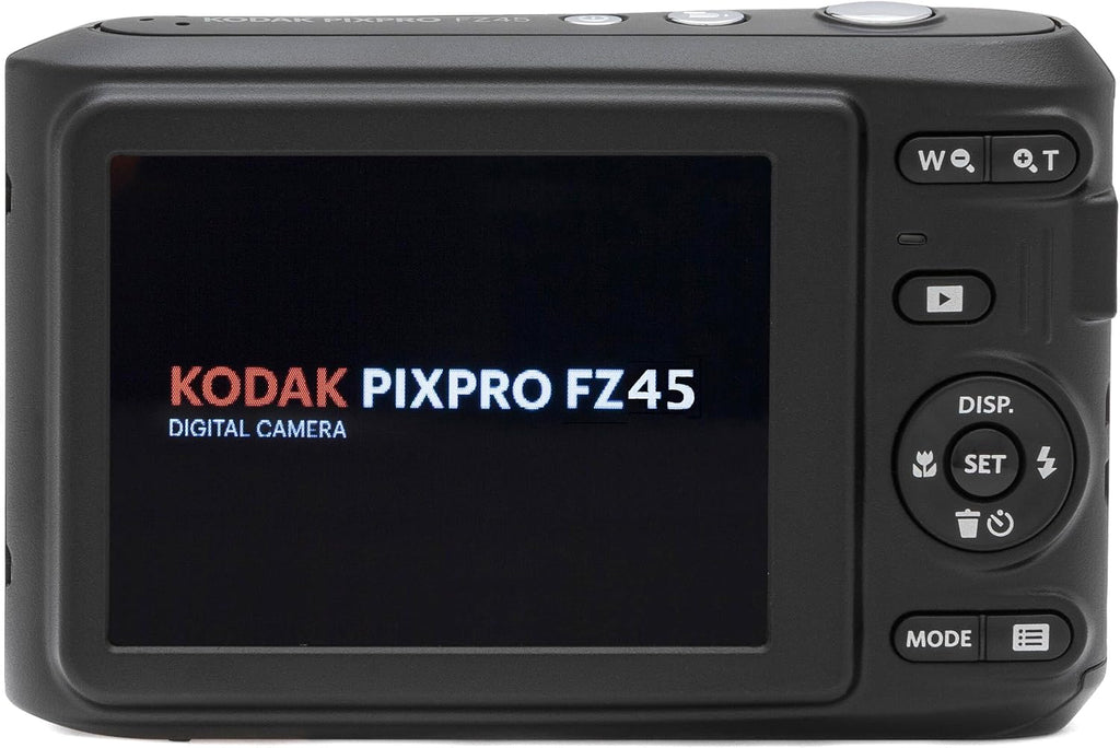 Kodak PIXPRO FZ45 16MP Digital Camera 4X Optical Zoom 27mm Wide Angle 1080P Full HD Video 2.7' LCD Camera (Black) + 64GB Card and Reader + Memory Wallet
