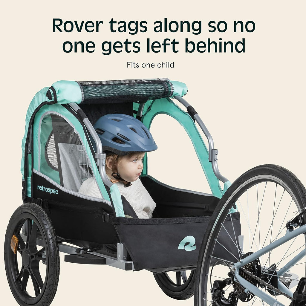 Retrospec Rover Kids Bicycle Trailer Single and Double Passenger Children's Foldable