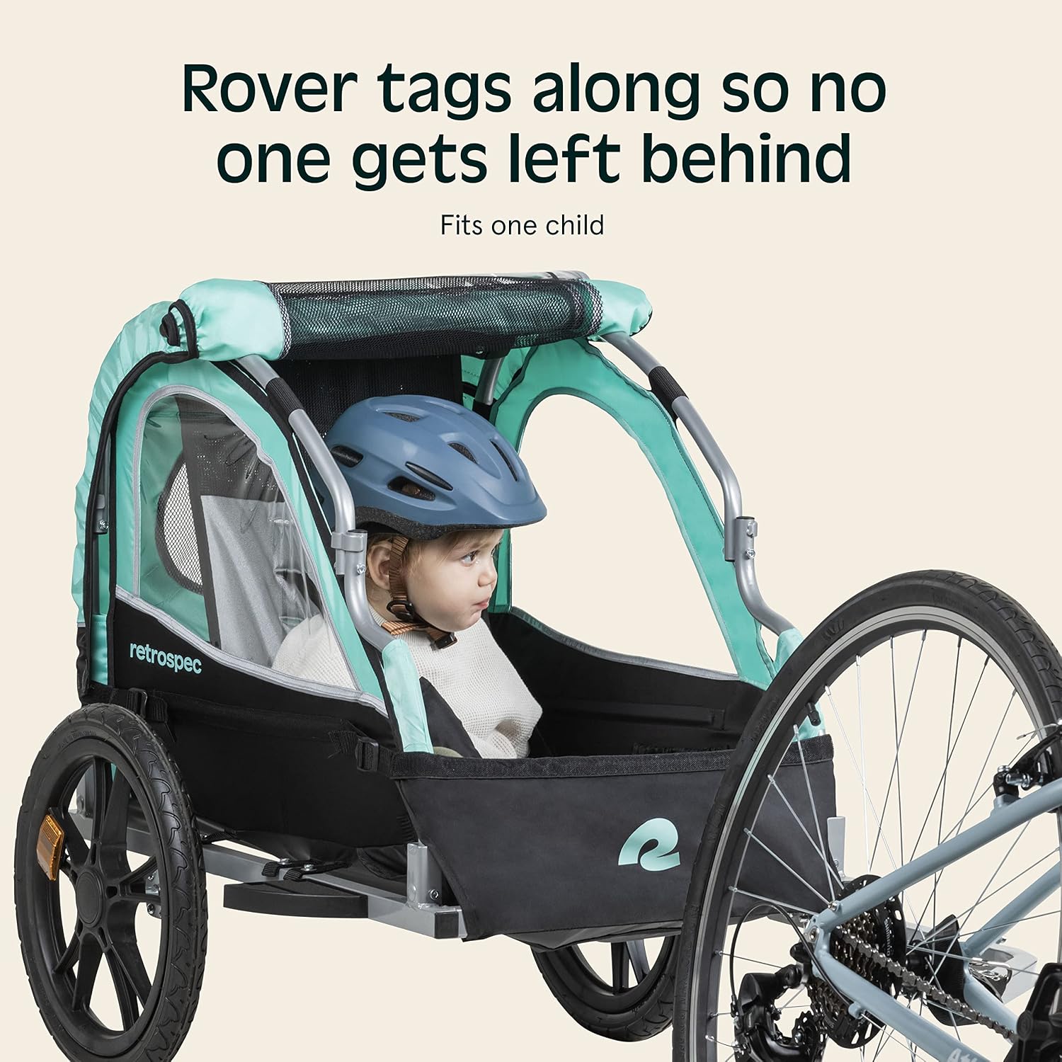 Retrospec Rover Kids Bicycle Trailer Single and Double Passenger Children's Foldable