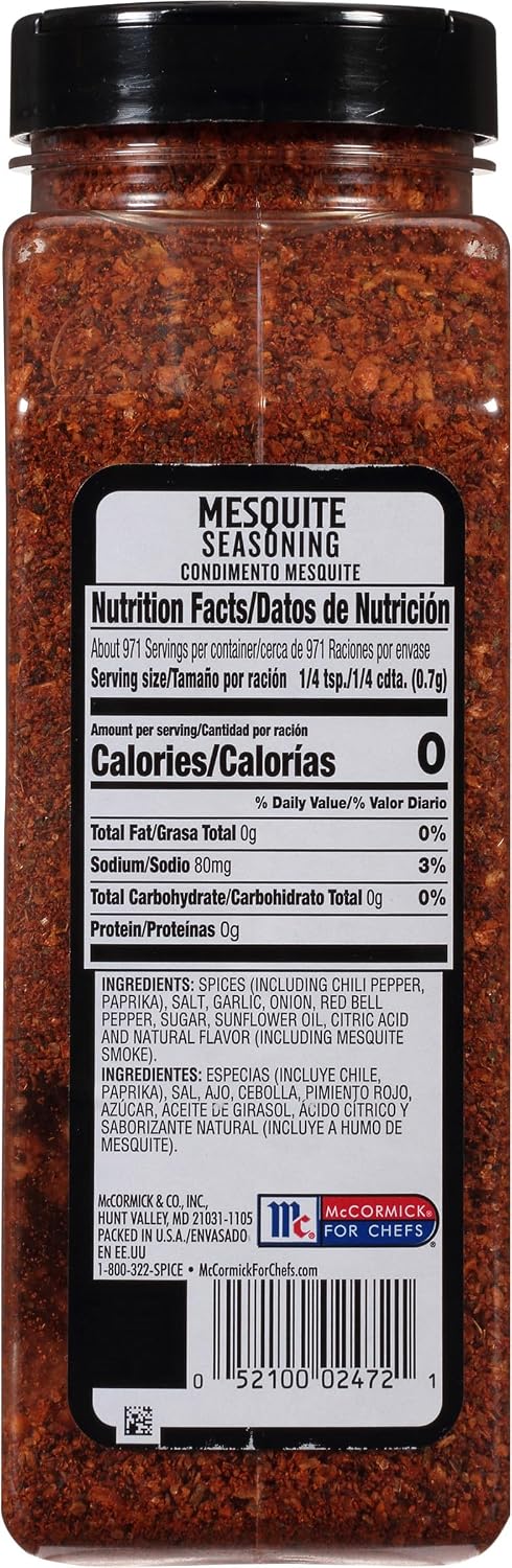 McCormick Grill Mates Mesquite Seasoning, 24 oz (Pack of 6) - Six 24 Ounce Containers of Mesquite BBQ Spice, Versatile Use in Marinades, Meats, Dressings and More