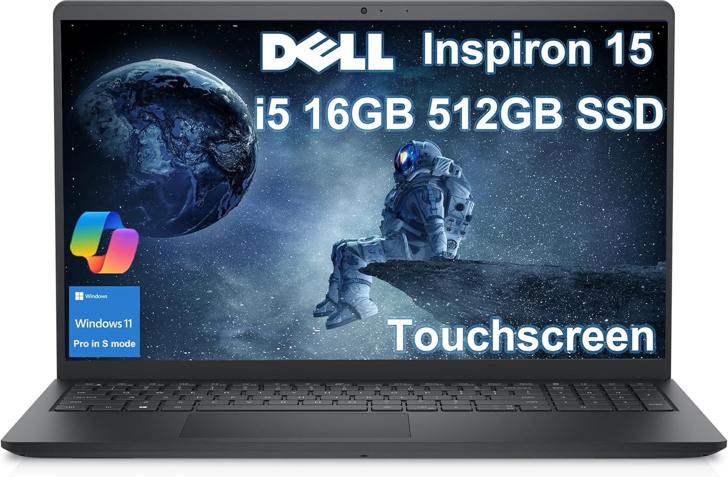 Dell Inspiron 15 Touchscreen Laptop (15.6' FHD LED, Intel 10-Core i5-1334U (> i7-1255U), 16GB RAM, 512GB SSD) for Business & Home, Fast Charge, Inspiron 3000 3530, Webcam, Win 11 Pro in S w/ Copilot