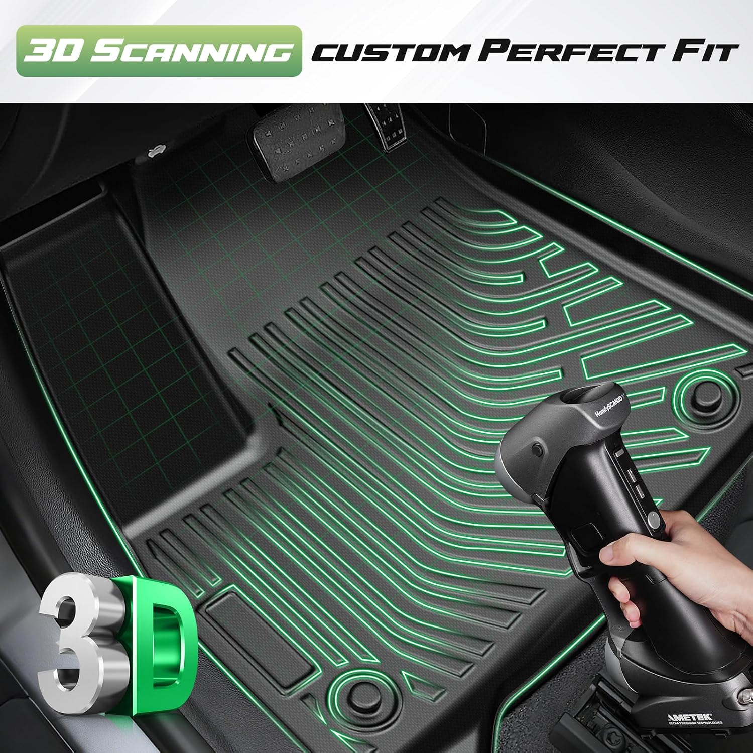 Cartist Floor Mats for Ford Expedition/Lincoln Navigator 7 Seats 2018-2024(Not for Max or L), All Weather Cargo Liner for Expedition Accessories, Heavy Duty Car Mats, Car Accessories