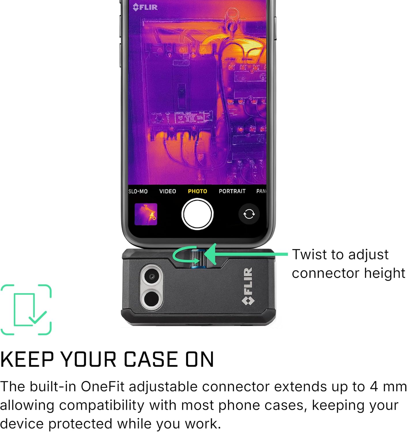 Flir One Pro - Thermal Imaging Camera for Android Smartphones (USB-C), 480x360 Super Resolution (160x120 Native IR)