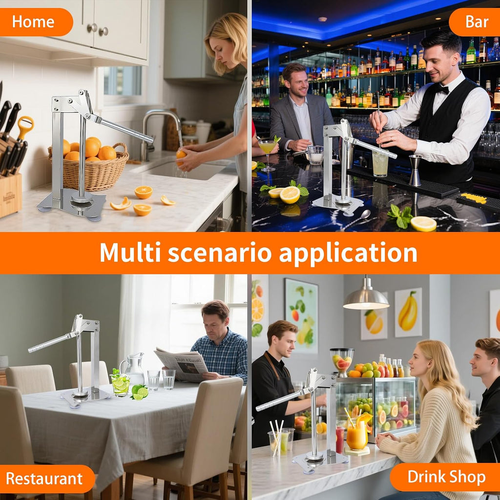 Manual desktop heavy duty lemon smasher orange juicer lemon squeezer citrus juicer fruit crusher lime extractor nut grinder for fruit and nuts（WN014)
