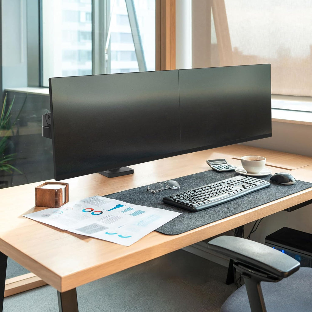 Ergotron – Upgraded LX Pro Premium Dual Monitor Arm, VESA Desk Mount – for 2 Monitors Up to 27 Inches, 4 to 20 lbs Each – Matte Black