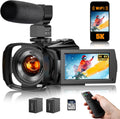 5K Video Camera Camcorder 8X Opitical Zoom Live Streaming Cameras 64MP WiFi Autofocus Vlogging Camera for Youtube with Full-color Night Vision, 3.6'' 270° IPS Touchscreen 32GB Card Video Recorder