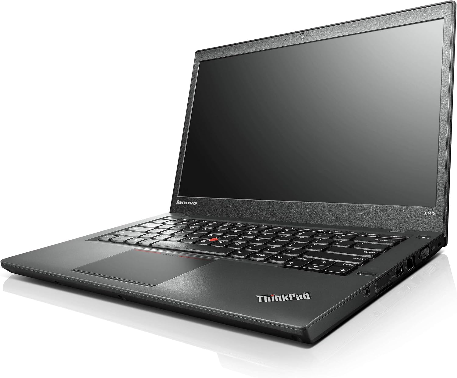 Lenovo Thinkpad T440s Notebook Computer - Intel Core i5-4300U 1.9GHz - 8GB RAM - 128GB SSD - 14' HD (1600x900) Display - WiFi - Bluetooth - Webcam - Windows 10 Pro 64 Bit (Renewed)
