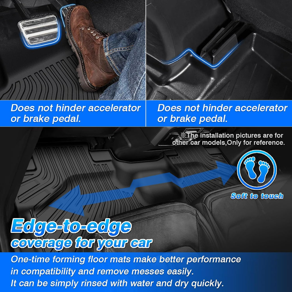 Cartist Ford Expedition max Floor Mats for 2025 2026 Expedition max (8 Seats) Accessories All-Weather Waterproof Car Floor Mats & Cargo Liner for Ford Expedition max 2025 2026
