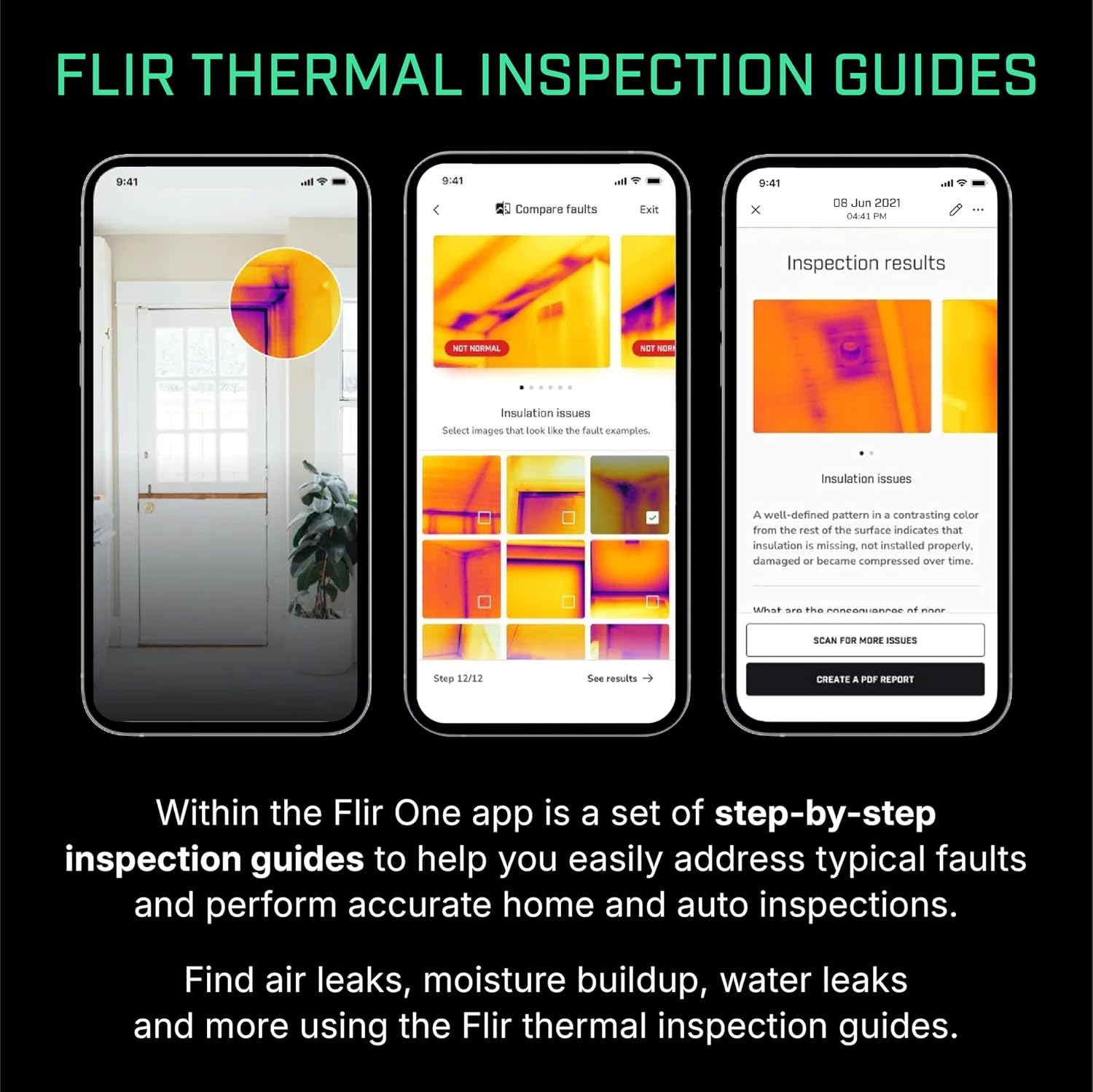 Flir One - Thermal Imaging Camera for iOS Smartphones (iPhone 14 and Older w/Lightning Port), 240x180 Super Resolution (80x60 Native IR)