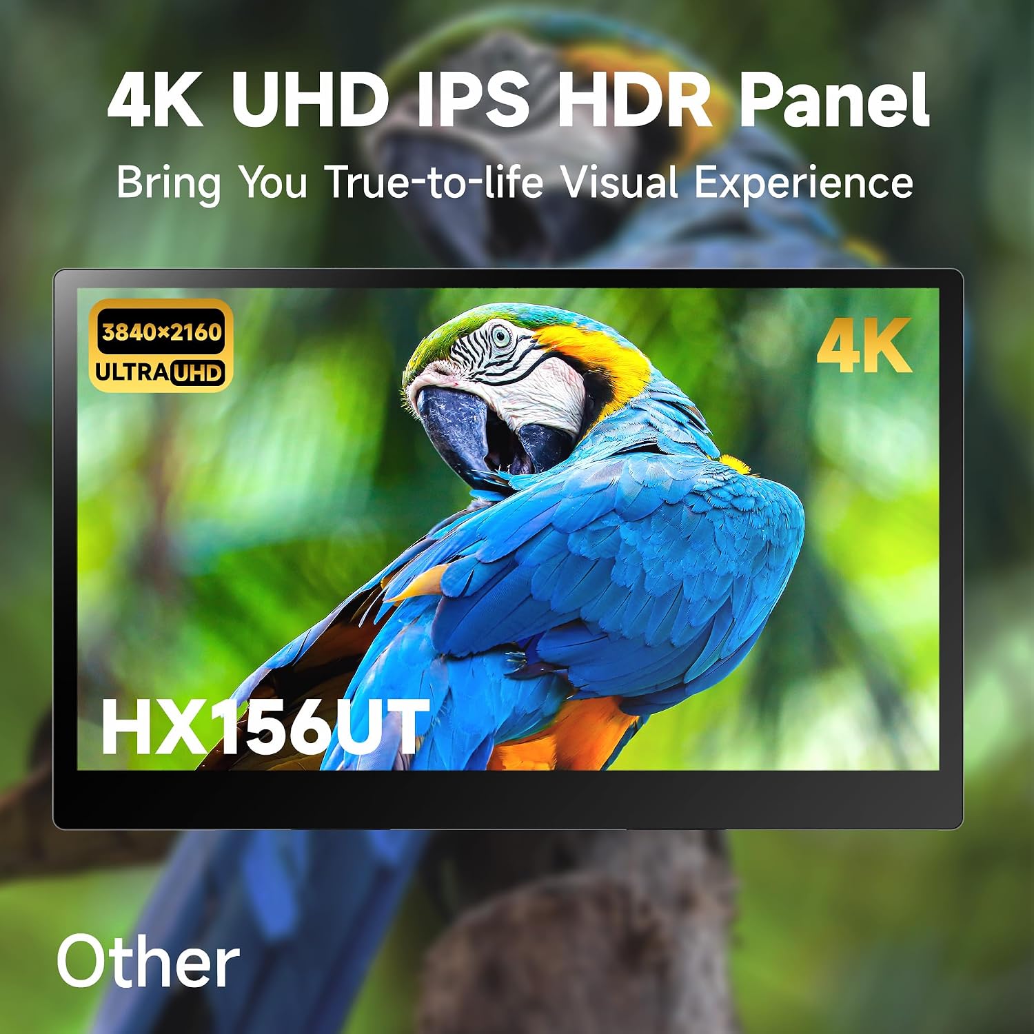15.6' Portable Monitor 4K OLED Touchscreen, 100% Adobe RGB 10-Bit Color, USB-C External Display for Laptop, PC, Mac, Phone, Gaming, with Smart Cover & Stand