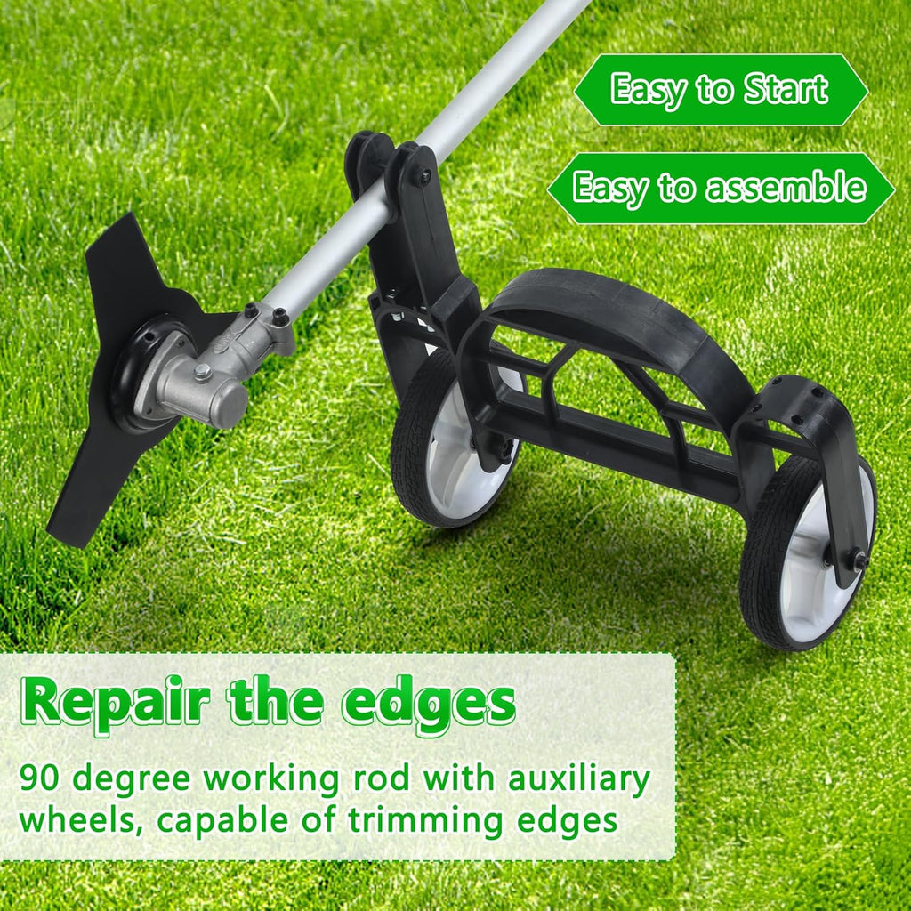Weed Wacker Gas Powered, 𝟖-𝐢𝐧-𝟏 Multi-Functional Weed Eater Tree Hedge Trimmer Lawn Mower with Hedge Cutter Pole Saw Edger 9500RPM 3000r/min Engine Spee Orange (8 in 1 Orange)