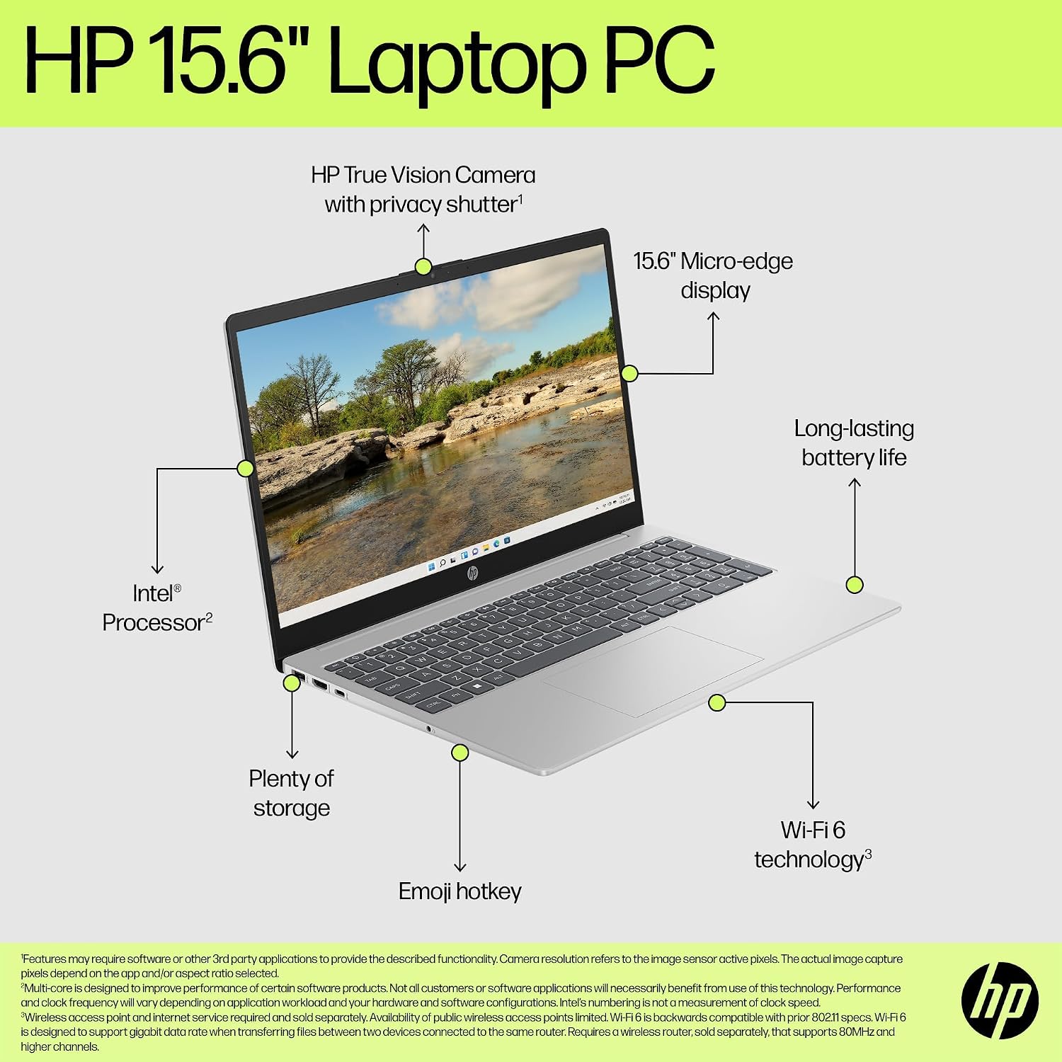 HP 15.6' FHD Laptop 2026 Notebook for Students & Remote Work, Intel N100, 16GB RAM, 256GB SSD, Lightweight, Long Battery Life, Wi-Fi 6, Office 365, Win 11 Home, Moonlight Silver, Type-C RJ45