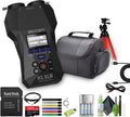 Zoom H1 XLR Portable Audio Recorder for Video Bundle with Memory Card microSDXC Extreme Pro 64GB + Balanced Interconnect, 1/4 inch TRS to Same + 10ft USB Type A to USB Type C Cable - Black + More
