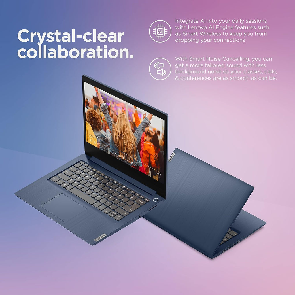 Lenovo 2023 IdeaPad 3i Laptop, 14.0 Inch FHD IPS Display, 12th Gen Intel Core i5-1235U, 16GB RAM, 512GB SSD, Intel Iris Xe Graphics, Fingerprint, Wi-Fi 6, Windows 11 Home, Bundle with JAWFOAL
