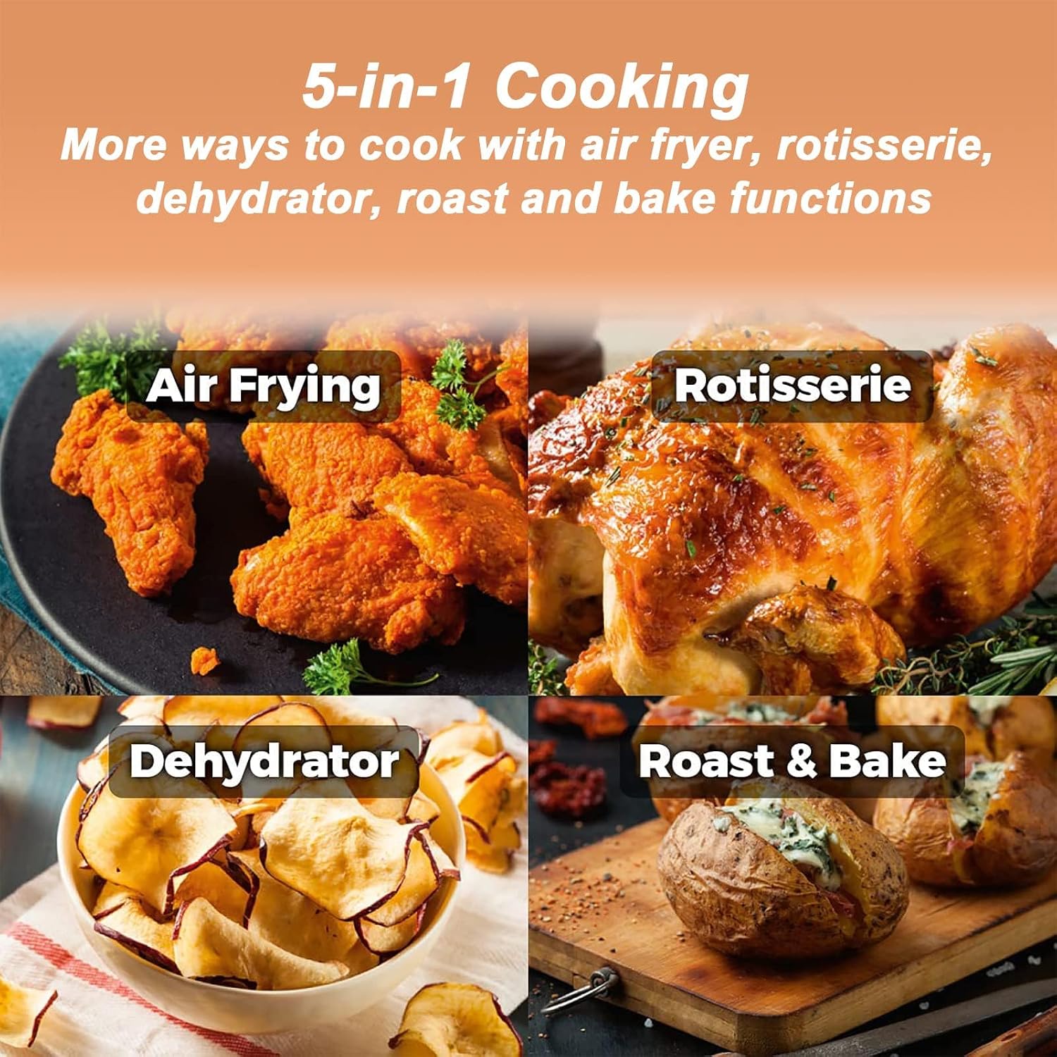 15L Digital Air Fryer Oven With Rapid Air Circulation Oil Free LED Screen Nonstick Basket 60-Minute Timer&Temperature 1400W Black (Color : Black)